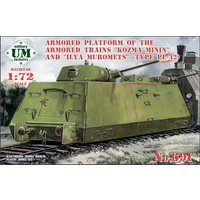 Armored platform of the armored trains Kozma Minin and Ilya Muromets