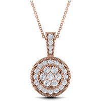 MOH Cluster Necklace in 18K Rose Gold