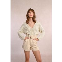 Molly Bracken Short vaquero con cinturón