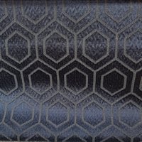 Tissu Jacquard losange art déco Marine - Fryett's - Mondial Tissus