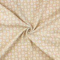Tissu double gaze fougère lin / blanc mat - DOMOTEX - Mondial Tissus