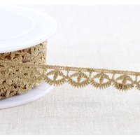 Ruban guipure métallique blason 15 mm - Mondial Tissus