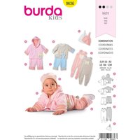 Patron Burda 9636 Kids Chandail, pantalon, grenouillère de 1 à 12 mois - Burda - Mondial Tissus