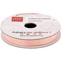 Bobine ruban organza rose poudré 6 mm - MT - Mondial Tissus