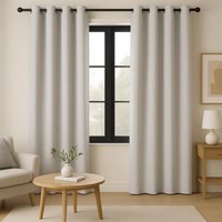 Rideau P.A.P obscurcissant velours blanc 140x240cm - MT - Mondial Tissus