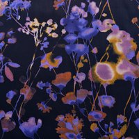 Tissu crêpe viscose imprimé fleurs aquarelles multico - Mondial Tissus