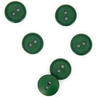 Boutons plats 2 trous vert foncé 15 mm - MT - Mondial Tissus