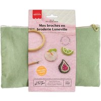 Kit DIY broderie - Mes broches en broderie Luneville - La Petite Épicerie - La Petite Epicerie - Mondial Tissus