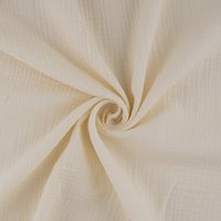 Tissu double gaze coton bio écru - Mondial Tissus