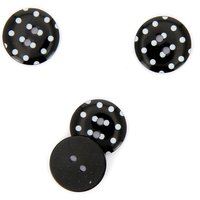 Bouton à pois noir 18 mm - MT - Mondial Tissus