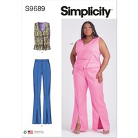 Patron Simplicity S9689.M1 - Veste Pantalon 38 - 46 - Simplicity - Mondial Tissus