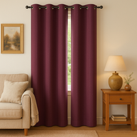 Rideau Ecly aubergine 140x250 cm - MT - Mondial Tissus