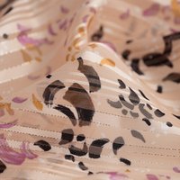 Tissu mousseline fil lurex pinceau Nude - MT - Mondial Tissus