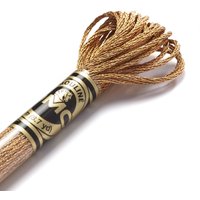 Fil mouliné métallisé à broder marron - COL E436 - DMC - Mondial Tissus