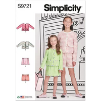 Patron Simplicity S9721.Hh - Vestes, Jupes Shorts 3 - 6 Ans - Simplicity - Mondial Tissus