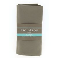 Grand coupon tissu uni 150x60cm crêpe taupe - Frou Frou - Mondial Tissus