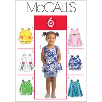 Patron McCALL's M5416CCB Top,Robe,Short Bébé, 1 à 4 ans - McCall's - Mondial Tissus