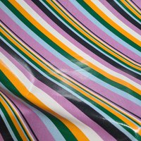 Tissu enduit brillant mulitco imprimé rayures diagonales - AU MAISON - A.U Maison - Mondial Tissus