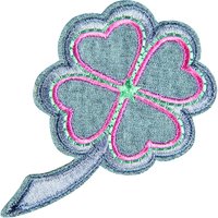 Écusson trèfle gris - Mondial Tissus