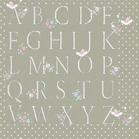 Tissu patchwork coton abcd kaki - Mondial Tissus