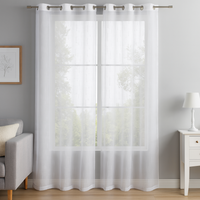 Voilage Étamine blanc 140x240 - Mondial Tissus