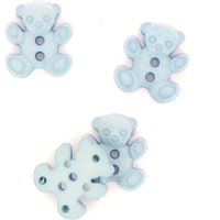 Boutons forme ourson bleu 16mm MT - MT - Mondial Tissus