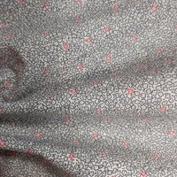 Percale coton chemise blanche impression digitale fleurette marine - Mondial Tissus