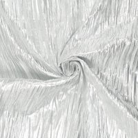 Tissu métallique léger plissé argenté clair - Mondial Tissus