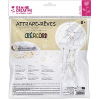 Kit DIY attrape-rêve Créacord argenté 200mm - Origine France - Graine Créative - Mondial Tissus
