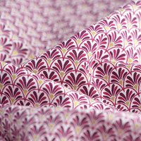 Tissu japonais éventails prune - MT - Mondial Tissus