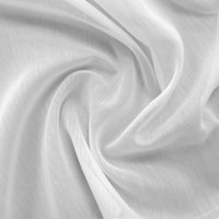 Tissu voile polyester/lin uni blanc 420 cm - Mondial Tissus