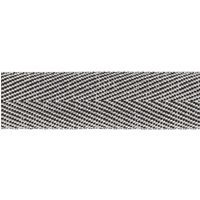 Sangle sergé lurex 20mm argent noir - Mondial Tissus