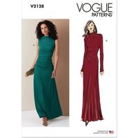 Patron V2128B5 robe longue pour femme du 36 au 44 - Vogue - Vogue - Mondial Tissus