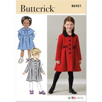 Patron Butterick 6921CDD - Manteau classique et raffiné pour enfants 2/5 ans - Butterick - Mondial Tissus