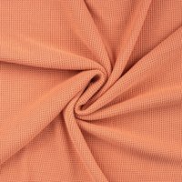 Maille tricot coton unie saumon - Mondial Tissus