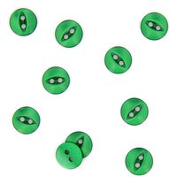 Boutons ronds vert vif 11 mm - MT - Mondial Tissus