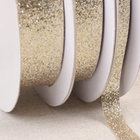 Ruban scintillant champagne 10 mm - Mondial Tissus