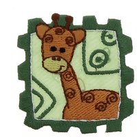 Écusson thermocollant timbre girafe - Frou Frou - Mondial Tissus