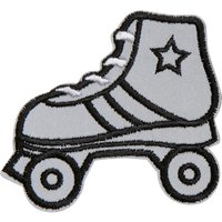 Écusson grand roller vintage 7cm réfléchissant gris - Mondial Tissus