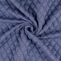 Maille jersey matelassée bleue - Mondial Tissus