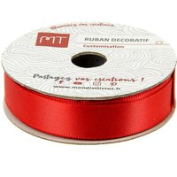 Bobine ruban satin rouge 6m X 13 mm - MT - Mondial Tissus