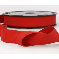 Ruban chevrons coton épais 30mm rouge - Mondial Tissus