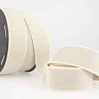 Élastique métal 40mm écru - Mondial Tissus
