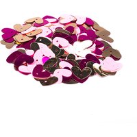 Sequin à coudre plat coeur fuchsia rose et dore 16mm - MT - Mondial Tissus