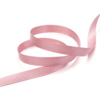 Ruban satin plumetis pois 9 mm rose clair - Frou Frou - Mondial Tissus