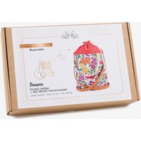 Kit couture DIY - sac tricot Liberty rouge - Com'1 idée - Mondial Tissus