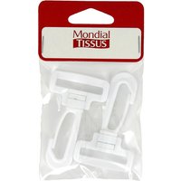 Mousquetons blancs plastique 32 mm - MT - Mondial Tissus