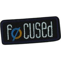 Écusson focused bleu - Mondial Tissus