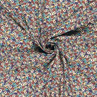 Tissu popeline viscose fleurettes en folie violet - Mondial Tissus