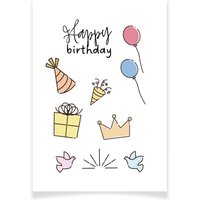 Planche de tatouages textiles happy birthday - Textile Tattoo - Mondial Tissus